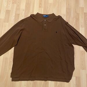 Brown Long Sleeve Polo Ralph Lauren Shirt
